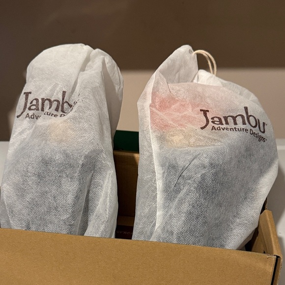 New Jambu Black Suede Mules with Gray Trim - Picture 5 of 5